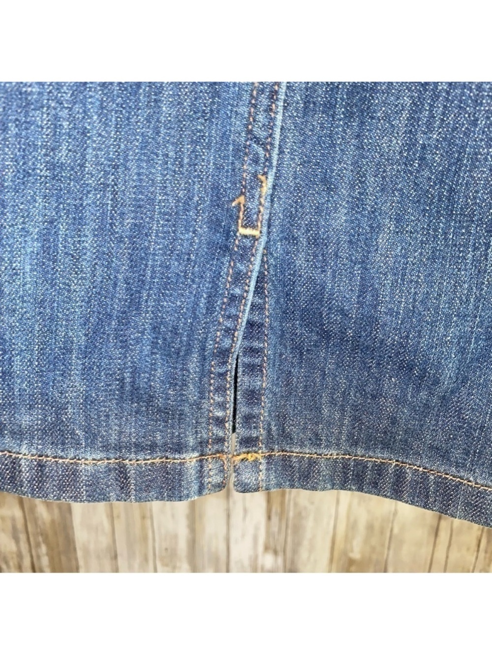 L. L. Bean Favorite Fit Denim Skirt - Picture 2 of 7